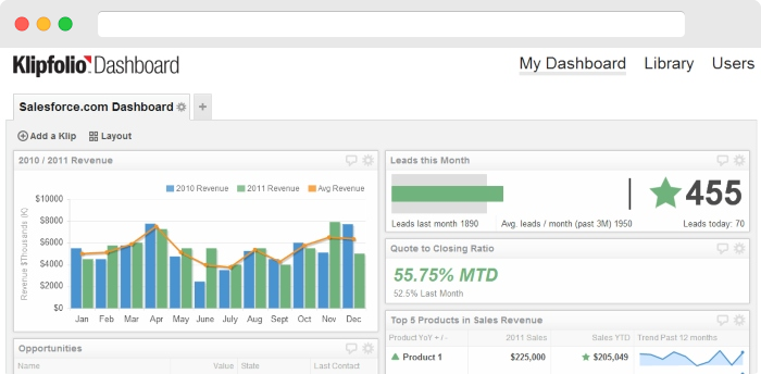 salesforce integrations - klipfolio - www.ruleranalytics.com