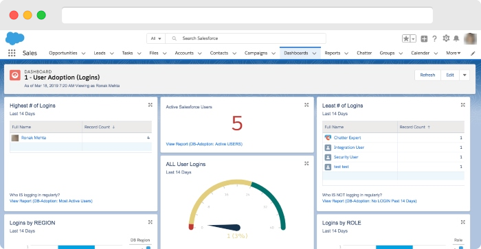 salesforce integrations - salesforce dashboard adoption - www.ruleranalytics.com