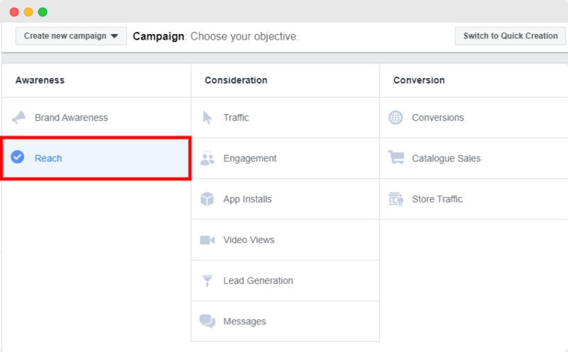 Facebook click to call ads - Step 1 - www.ruleranalytics.com