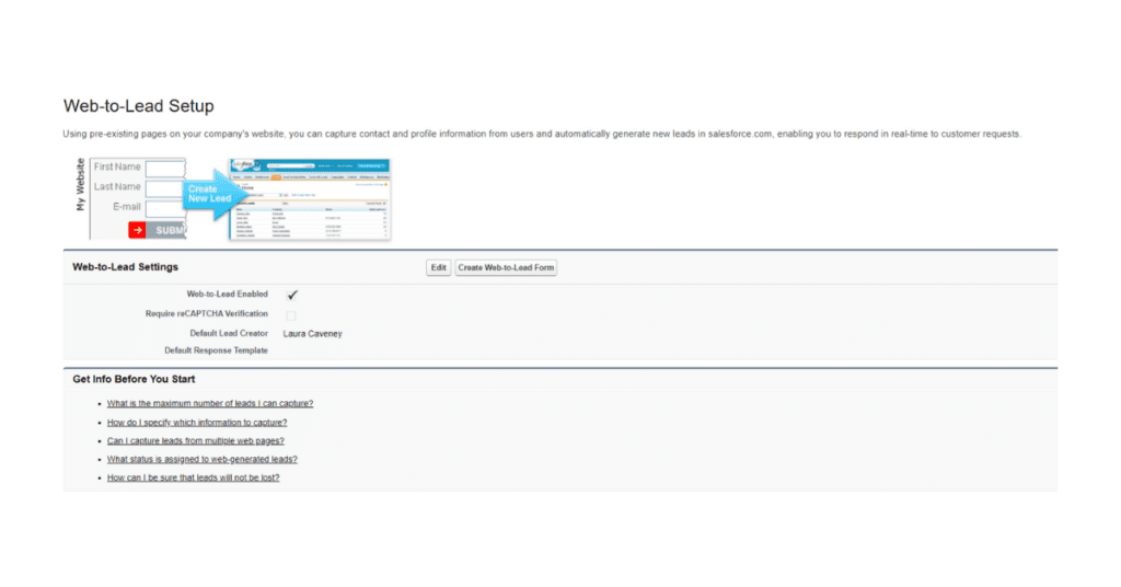 web to lead form salesforce