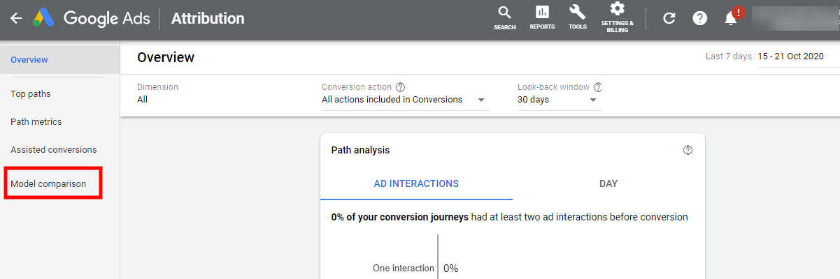 advertising attribution - google ads - step 2 - www.ruleranalytics.com