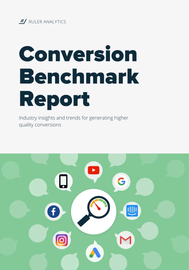 Conversion benchmark - front cover - www.ruleranalytics.com