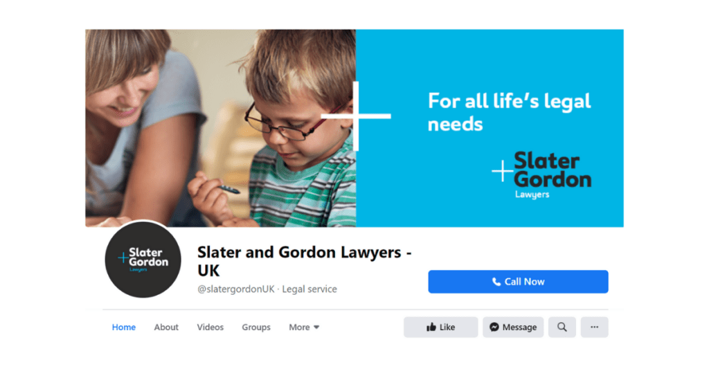 facebook ads for lawyers, add a cta to your organic page