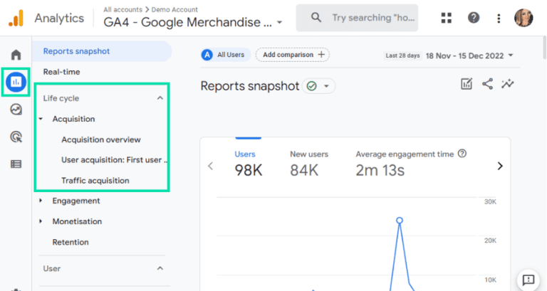 Marketer’s Guide to Acquisition Reports in Google Analytics 4 - Ruler ...