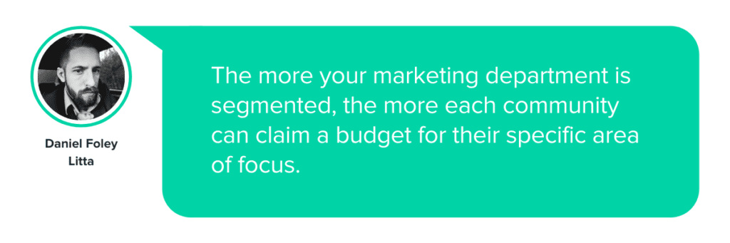 segment your marketing budget when allocating